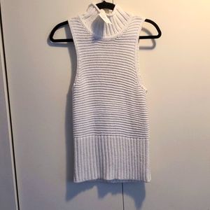 GAP Sleeveless white mesh top